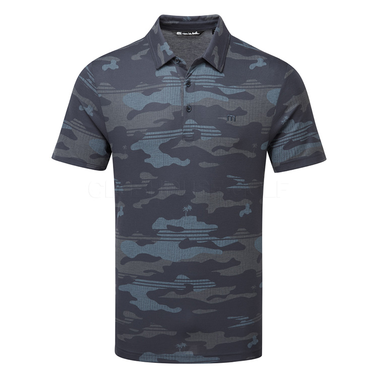 TravisMathew Beachside Stealth Golf Polo Shirt Blue Nights