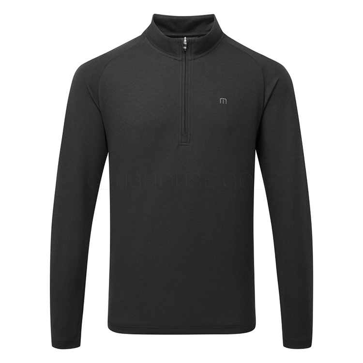 TravisMathew Upgraded 1/2 Zip Golf Sweater Black
