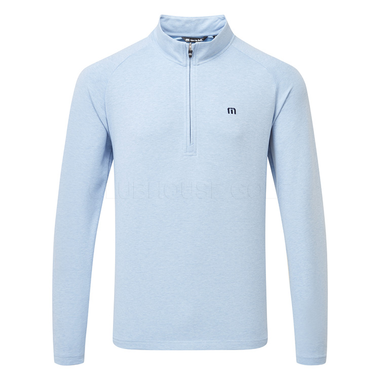 TravisMathew Upgraded 1/2 Zip Golf Sweater Light Blue