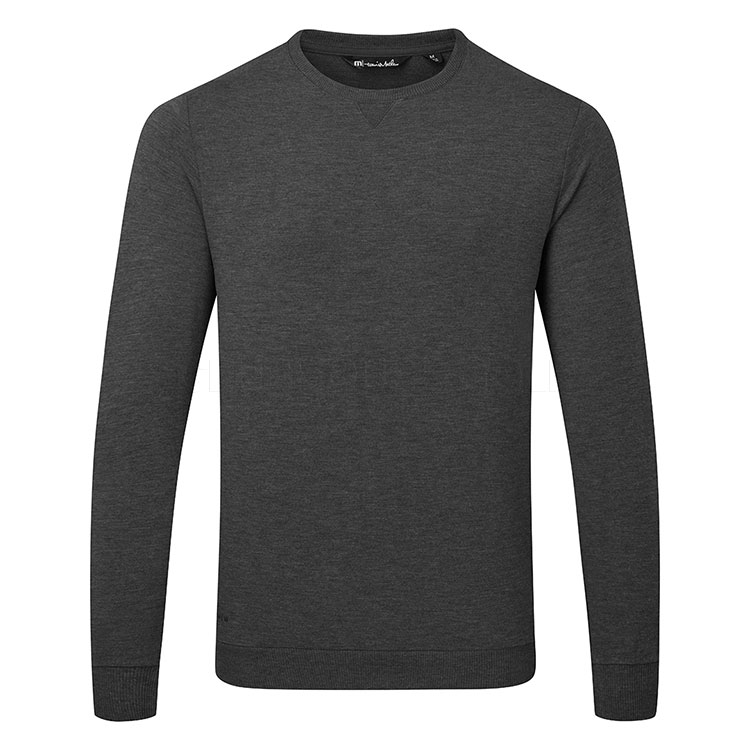 TravisMathew Amenities Crewneck Golf Sweater Heather Dark Grey