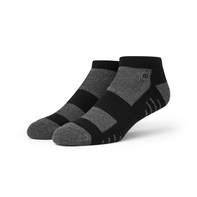 TravisMathew Eighteener 2.0 Ankle Golf Socks Black / Grey