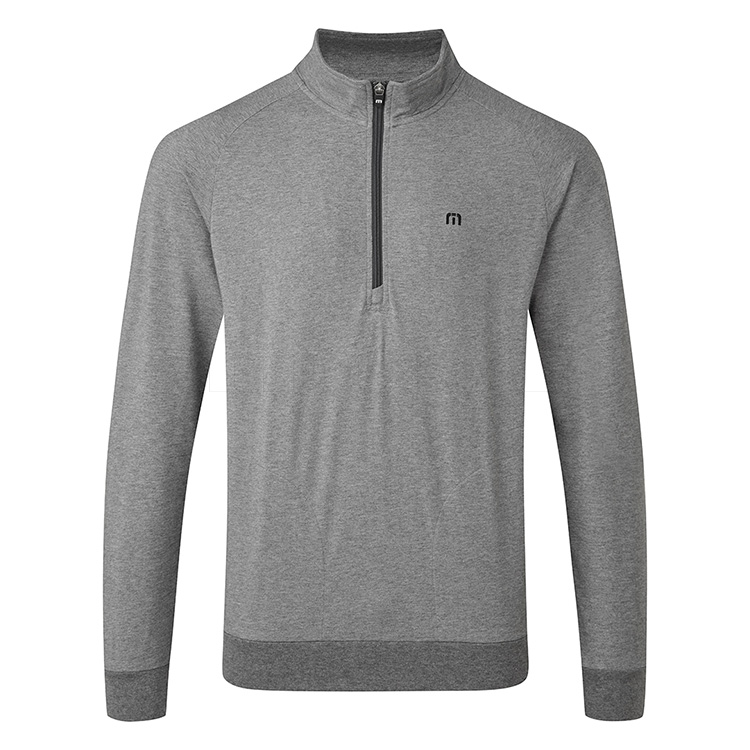 TravisMathew Zachary 1/2 Zip Golf Sweater Heather Dark Shadow