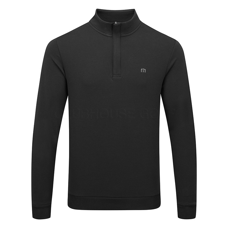 TravisMathew Cloud 2.0 1/4 Zip Golf Sweater Black
