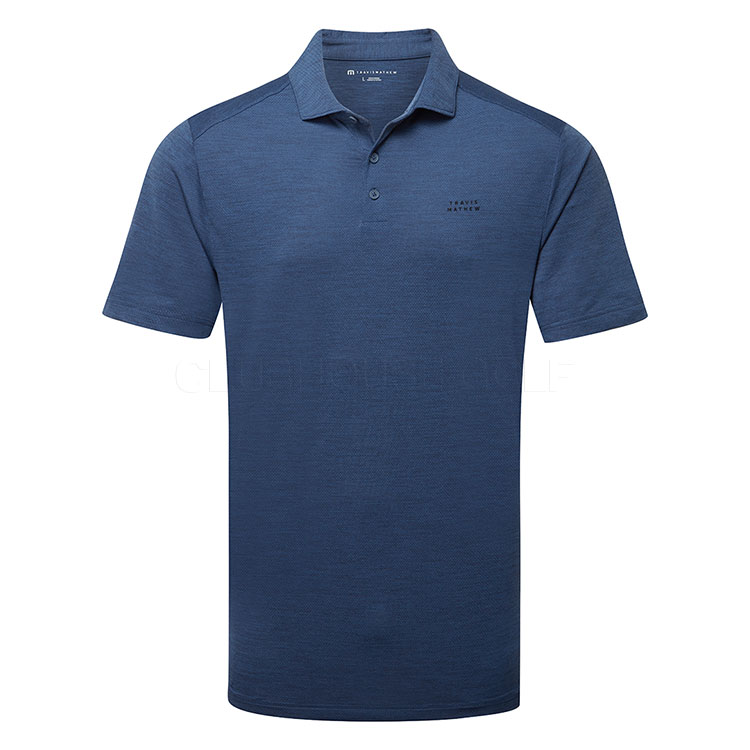 TravisMathew The Heater Pro Golf Polo Shirt Heather Navy