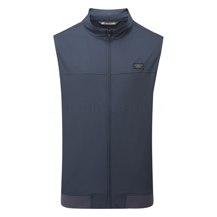 TravisMathew Wanderlust Full Zip Golf Vest Mood Indigo