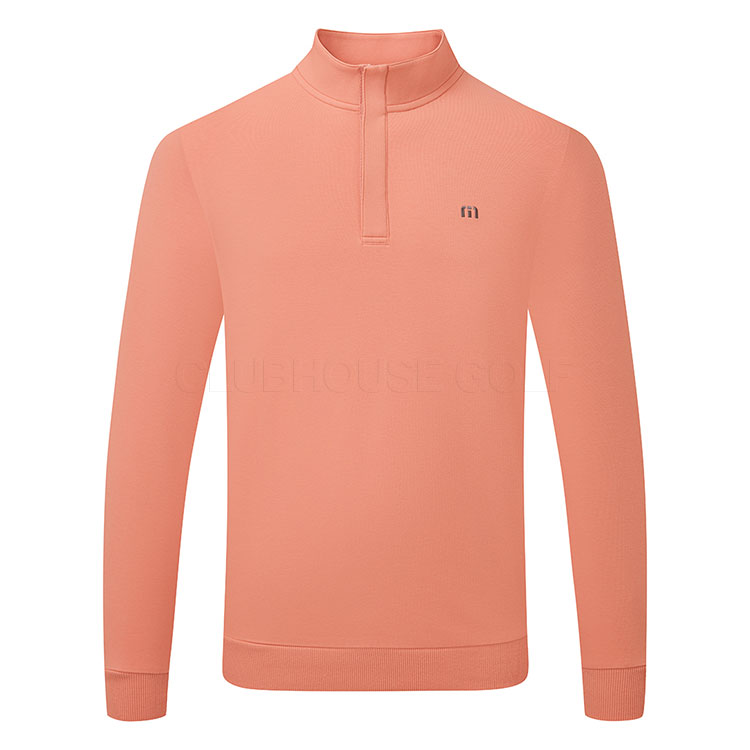 TravisMathew Cloud 2.0 1/4 Zip Golf Sweater Terra Cotta