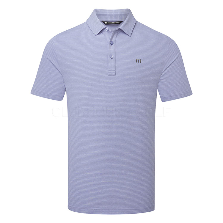 TravisMathew The Heater Golf Polo Shirt Heather Violet Storm
