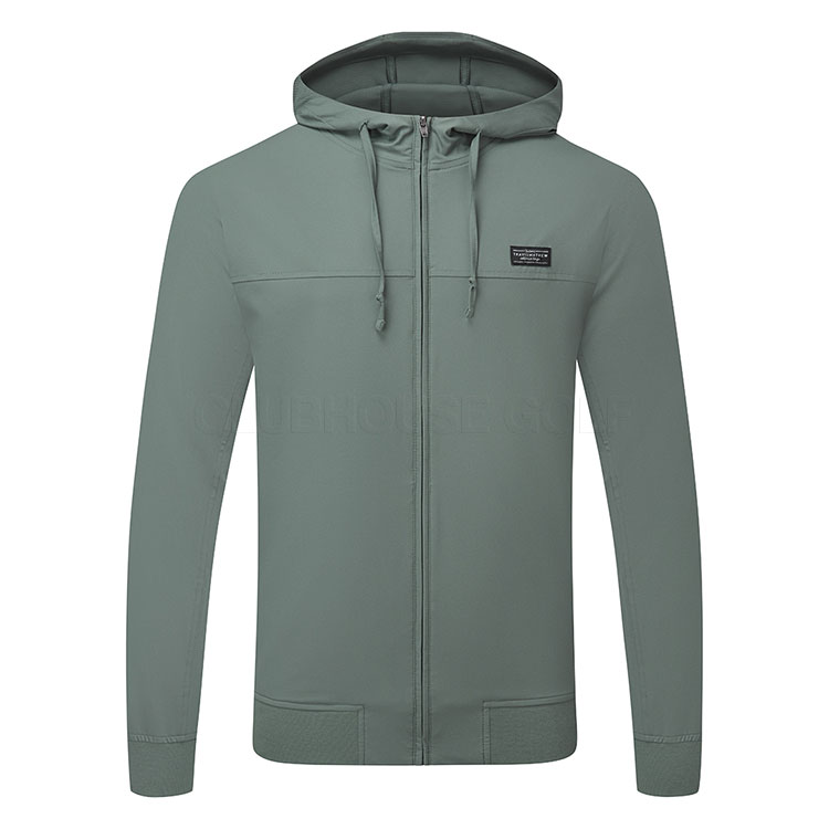 TravisMathew Wanderlust Full Zip Golf Sweater Balsam Green