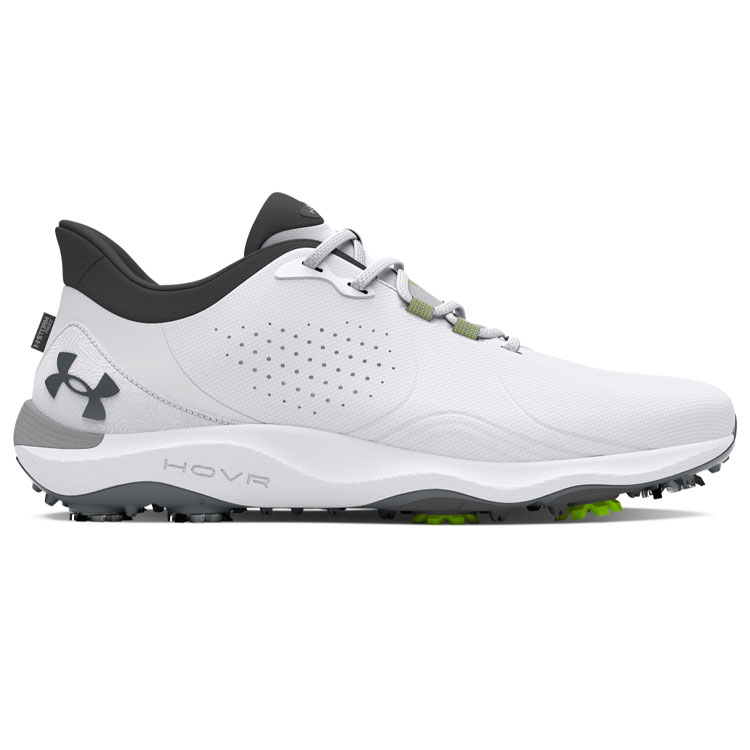 Under Armour Drive Pro Golf Shoes White / White / Metallic Gun Metal