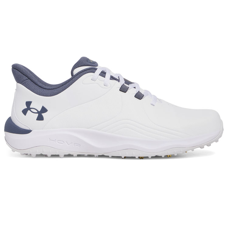 Under Armour Drive Pro SL Golf Shoes White / Downpour / Metallic Gold