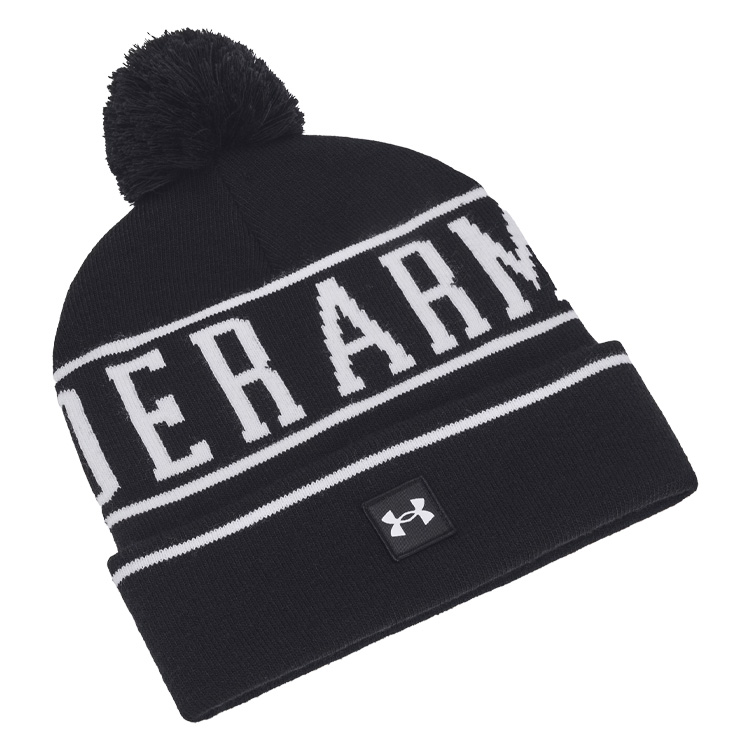 Under Armour Halftime Pom Golf Beanie Black / White