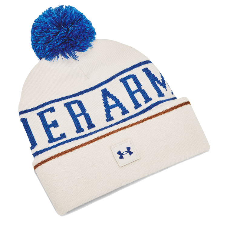 Under Armour Halftime Pom Golf Beanie Summit White / Tech Blue