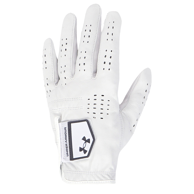 Under Armour Tour Golf Glove White / Castlerock  /  Right Handed Golfer