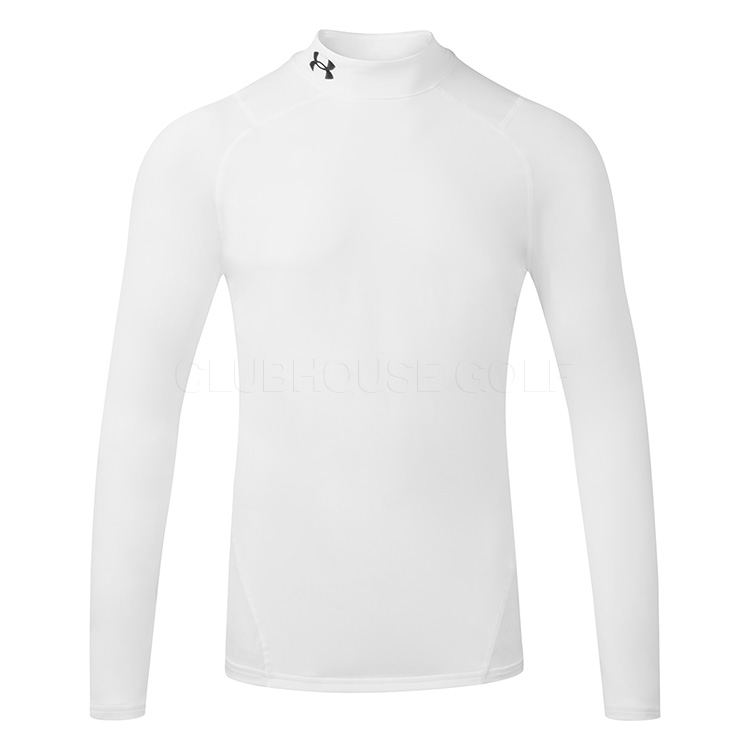 Under Armour ColdGear Armour Mock Fitted Golf Base Layer White / Black