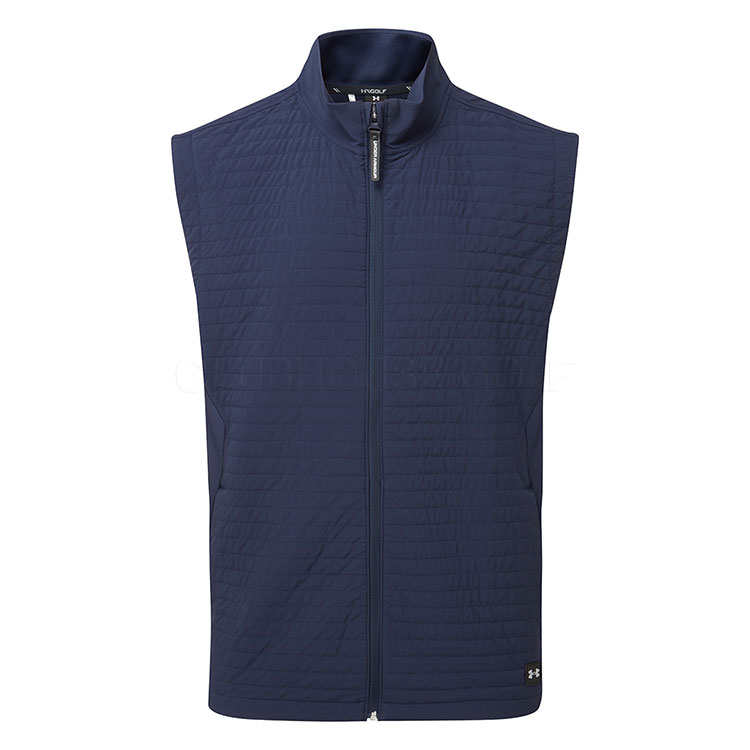 Under Armour Drive Pro Storm Insulated Golf Wind Vest Midnight Navy / Metallic Silver