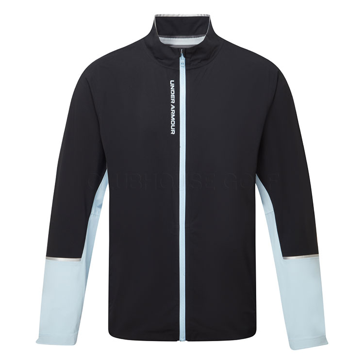 Under Armour Drive Pro Stretch Waterproof Golf Jacket Black / Nimbus Blue