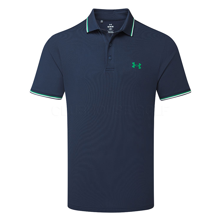 Under Armour Drive Going For The Green Golf Polo Shirt Midnight Navy / Team Kelly Green