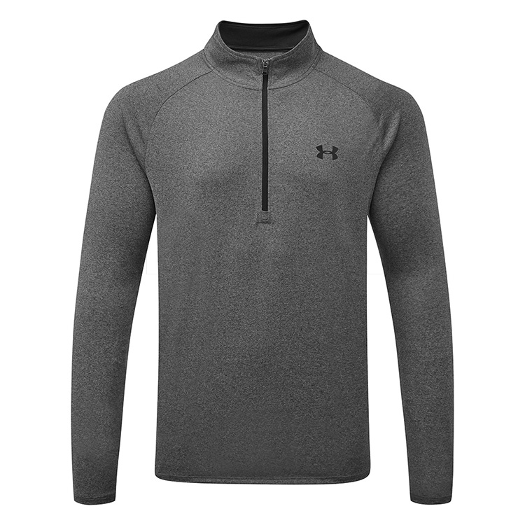 Under Armour Tech 2.0 1/2 Zip Golf Sweater Carbon Heather / Black