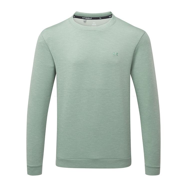 Under Armour Drive Crewneck Golf Sweater Silica Green / Hydro Green
