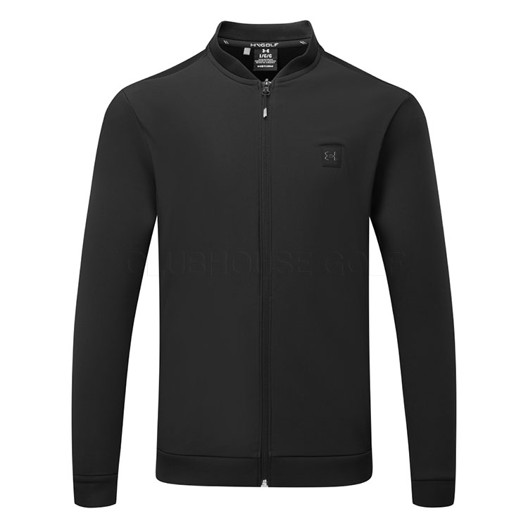 Under Armour Drive Pro Storm Hybrid FZ Full Zip Golf Sweater Black / Metallic Silver