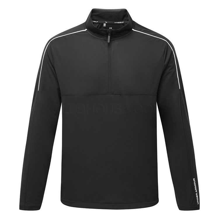 Under Armour Drive 1/2 Zip Golf Wind Top Black / White