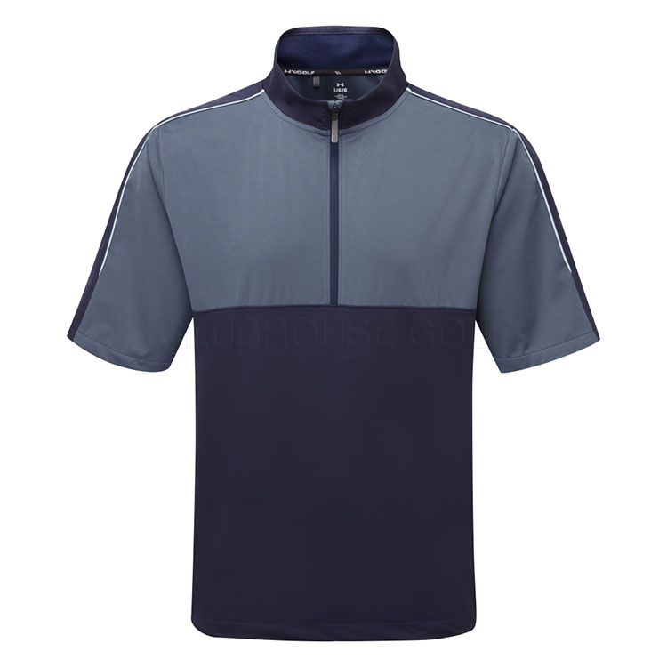 Under Armour Drive 1/2 Zip SS Golf Wind Top Midnight Navy / Downpour Grey