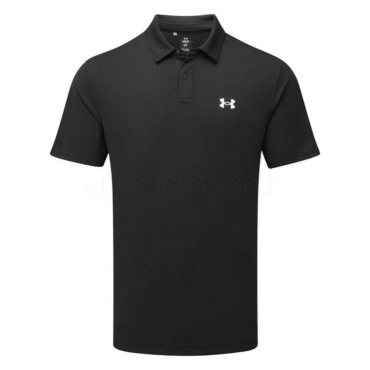 Under Armour T2G Pique Golf Polo Shirt Black / White