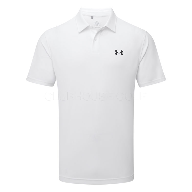 Under Armour T2G Pique Golf Polo Shirt White / Black