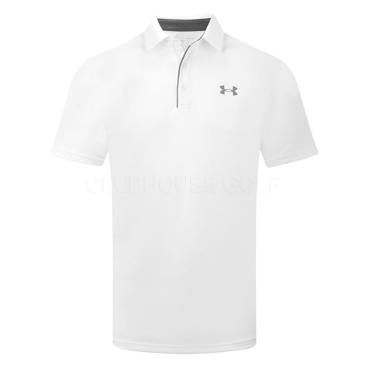 Under Armour Tech Golf Polo Shirt White / Graphite