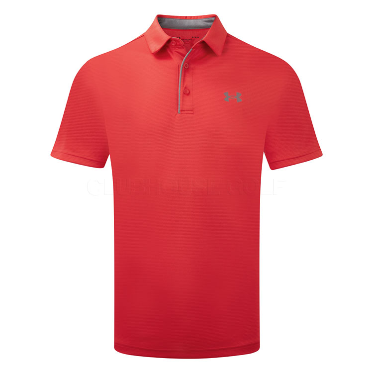 Under Armour Tech Golf Polo Shirt Red / Graphite