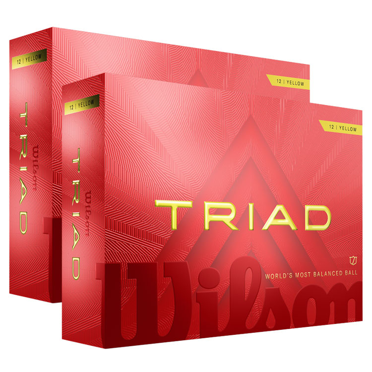 Wilson Triad Golf Balls (Double Dozen) Yellow Balls  /  2 Dozen