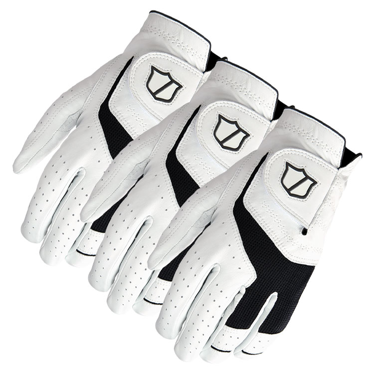 Wilson Conform Golf Glove (3 Pack) White  /  Right Handed Golfer