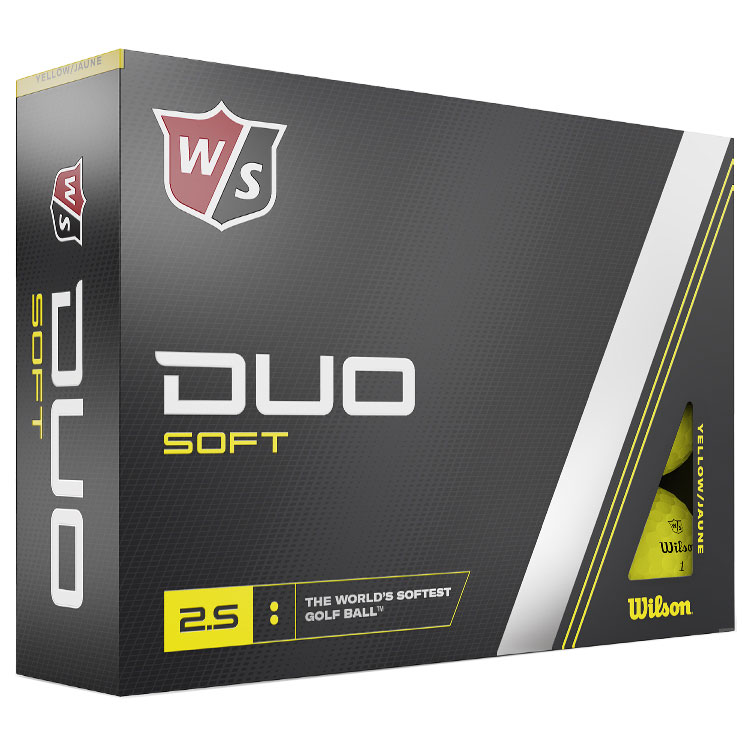 Wilson Duo Soft Personalised Logo Golf Balls Yellow Balls