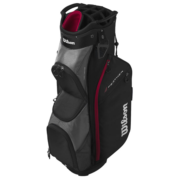 Wilson Feather Golf Cart Bag Black / Grey / Red