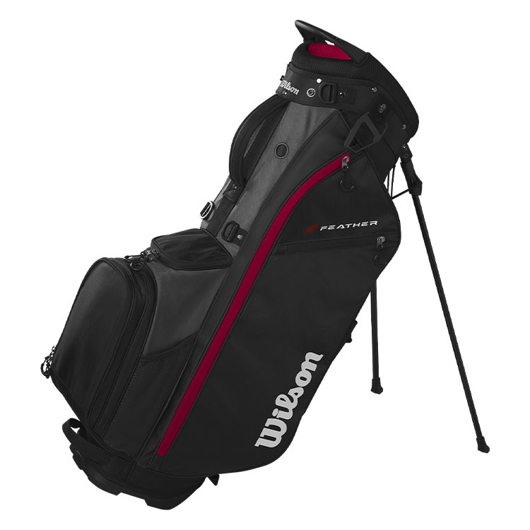 Wilson Feather Golf Stand Bag Black / Grey / Red