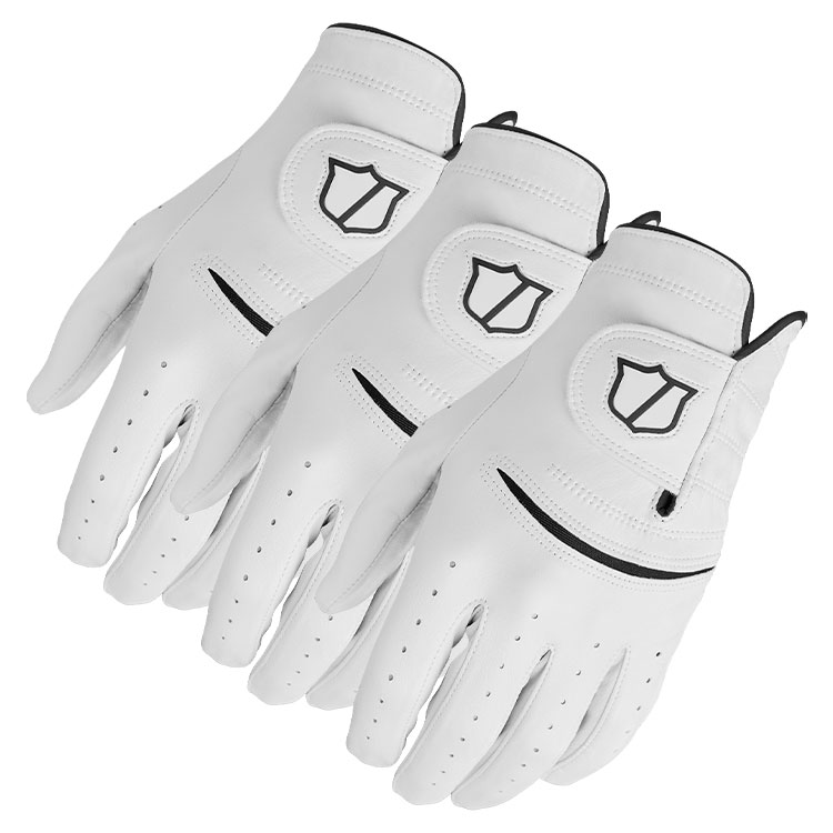 Wilson Staff Model Golf Glove (3 Pack) White  /  Right Handed Golfer