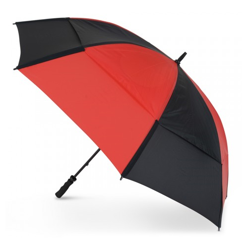 GustBuster 62 Inch Double Canopy Golf Umbrella Black / Red