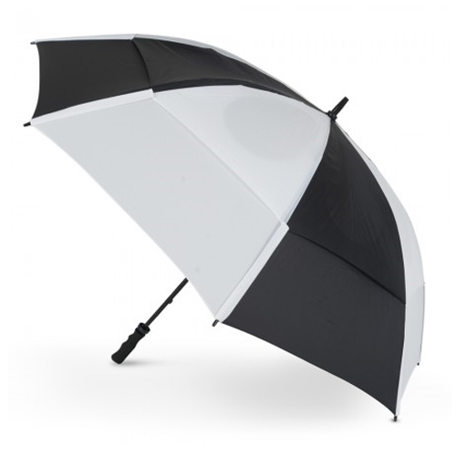 GustBuster 62 Inch Double Canopy Golf Umbrella Black / White