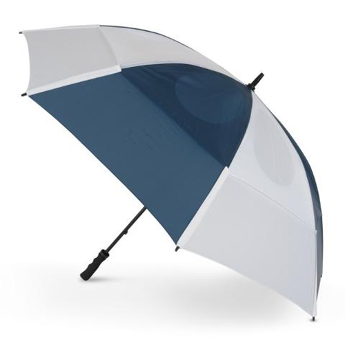 GustBuster 62 Inch Double Canopy Golf Umbrella Navy / White
