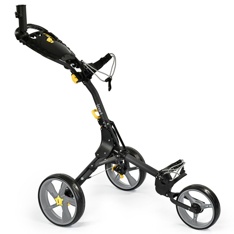 iCart Compact Evo 3 Wheel Golf Trolley Black / Grey