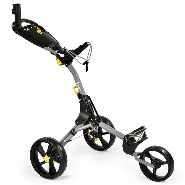 iCart Compact Evo 3 Wheel Golf Trolley Grey / Black