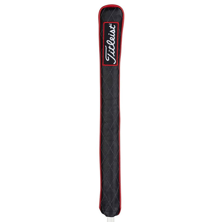 Titleist Jet Black Leather Alignment Stick Headcover Black / Red