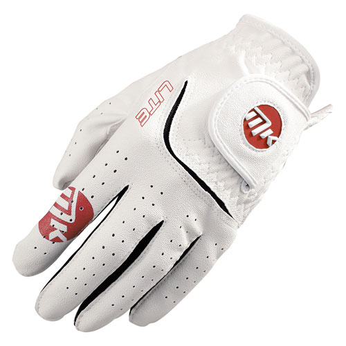 MKids Junior Golf Glove (Medium) White / Red  /  Right Handed Golfer