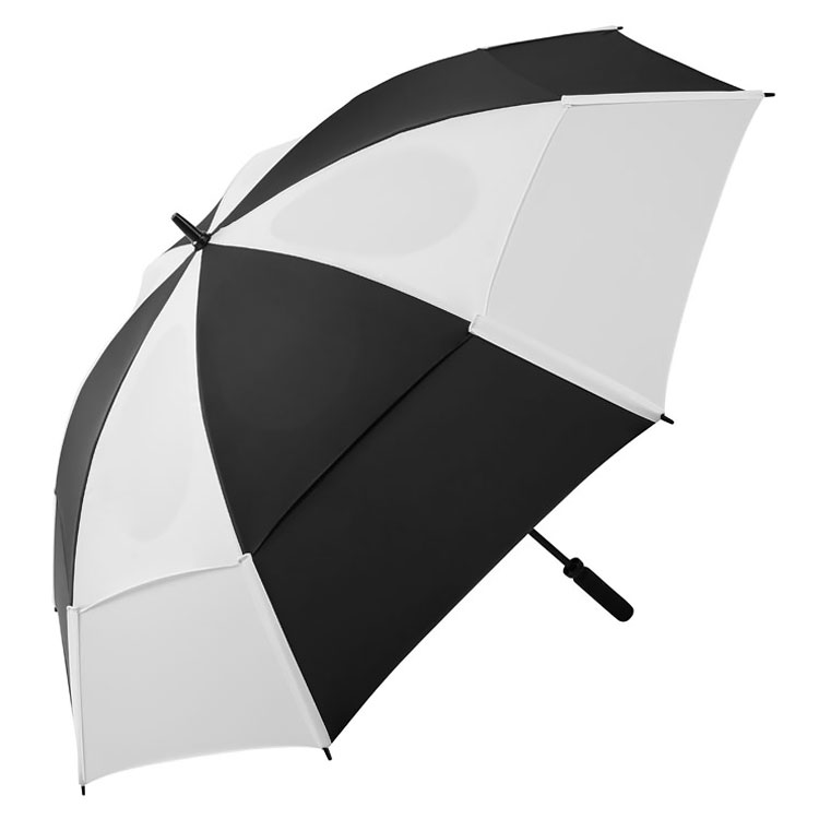 On Par Hurricane Double Canopy Golf Umbrella Black / White