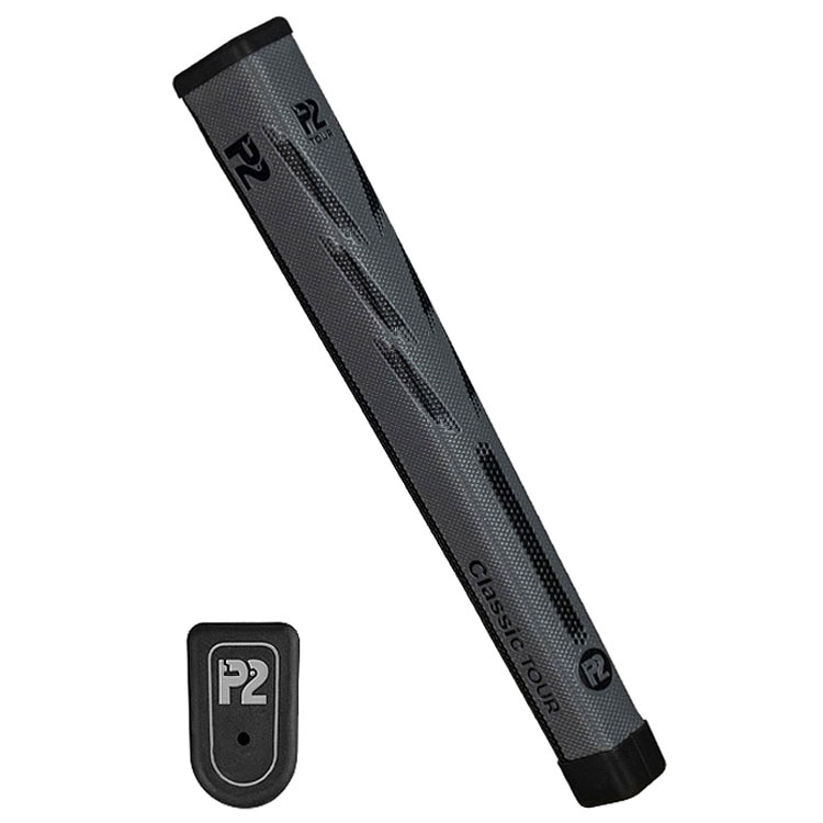 P2 Classic Tour Golf Putter Grip Grey / Black