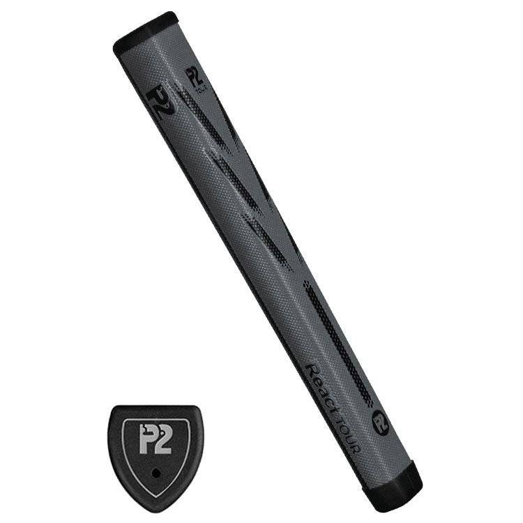 P2 React Tour Golf Putter Grip Grey / Black