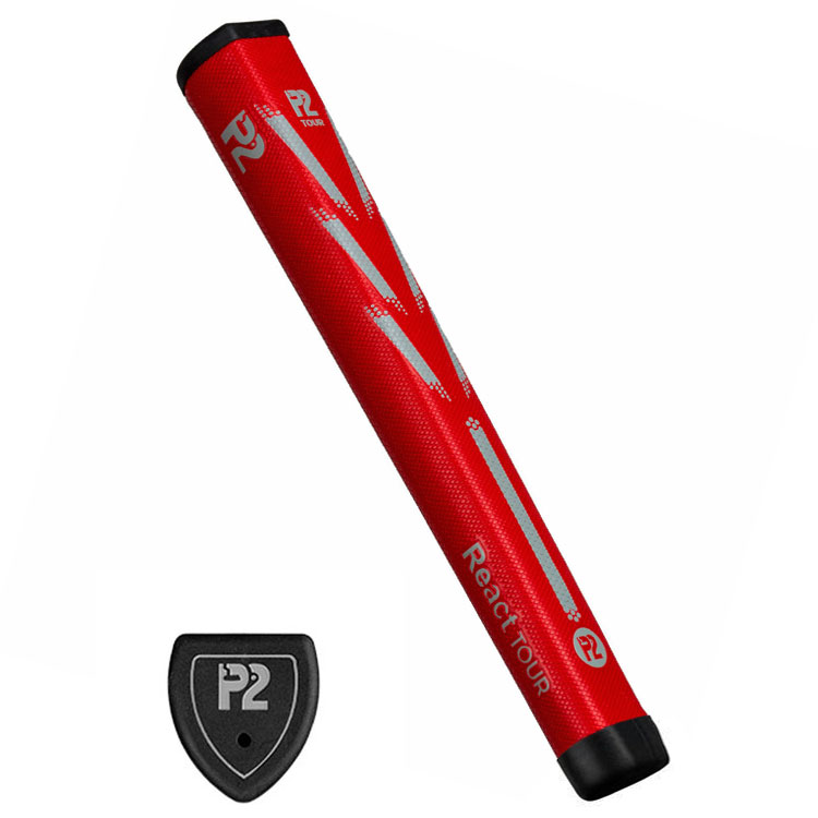 P2 React Tour Golf Putter Grip Red / Grey