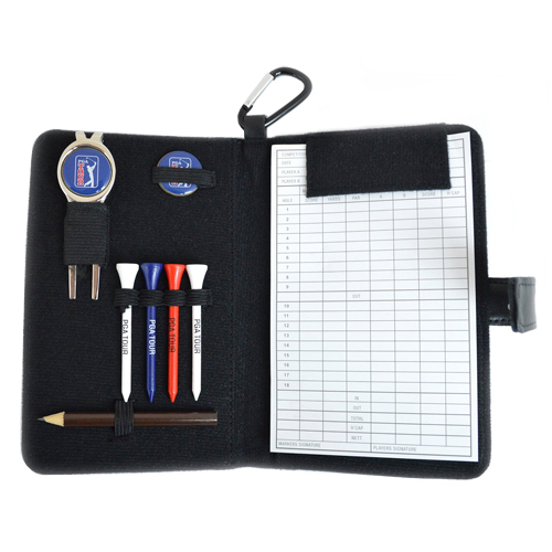 PGA Tour Leather Organiser Accessory Black