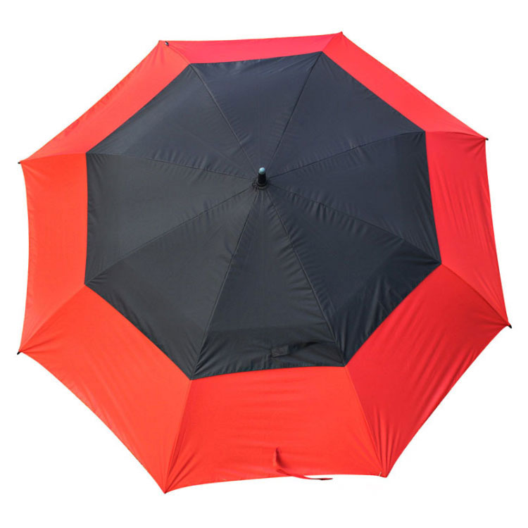 TourDri 64 Inch Gust Resistant Golf Umbrella Red / Black